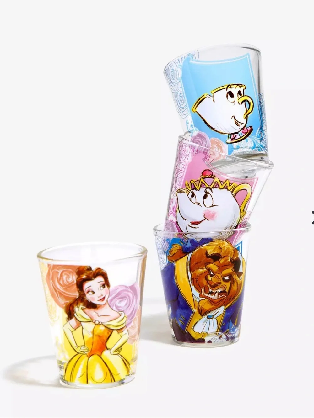 Disney Beauty And The Beast Shot Glasses (4)